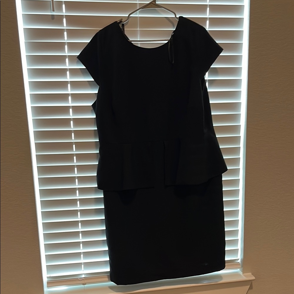 Elegant Black Peplum Dress
